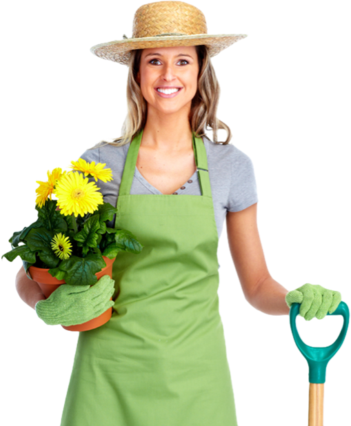 Woman holding flowers