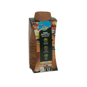 Gro-Sure Fibre Root Pots round 8cm 12 Pack