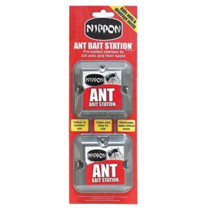 Nippon ant Killer Bait stations Destroys Ants & Nests Indoor Outdoor twin pack