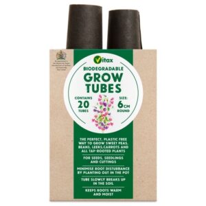 Vitax Grow Tubes Sweet Peas Tap Rooted Plants Beans Carrots & Leeks - Pack of 20